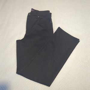 Gloria Vanderbilt Pants Soft Stretch Plaid Black Gray Straight Leg Petite 6P